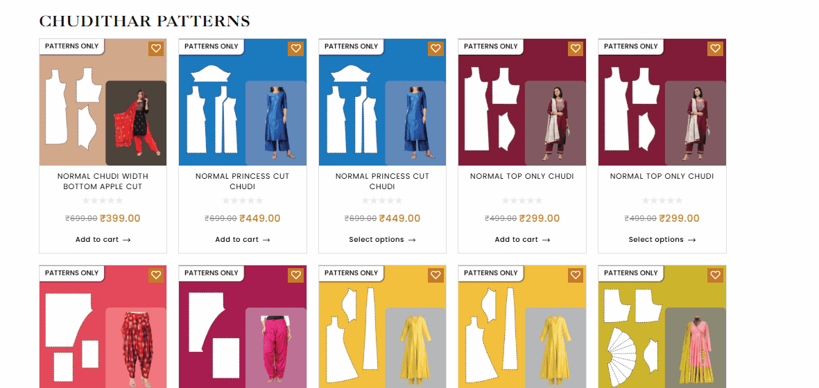 Chudi paper patterns